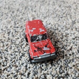 Majorette Jeep Cherokee #256 1974-1983 SJ 4x4 Red MAD BULL Metal Base 1:64 Scale